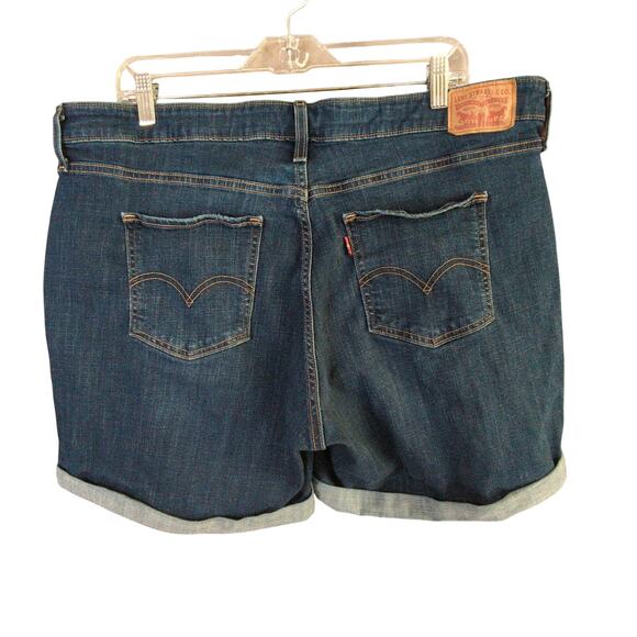 Levis Mid Length Shorts Womens Plus 18W Blue Stretch - Picture 7 of 7